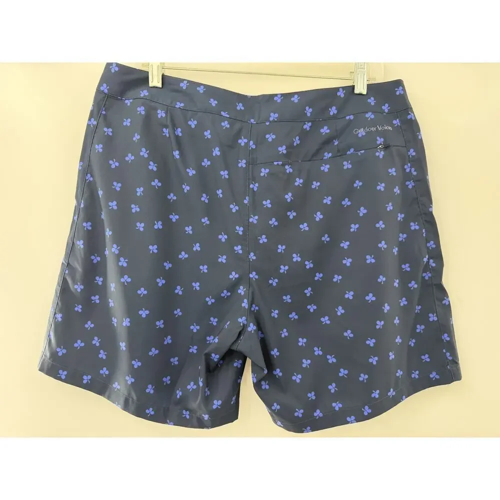 Outdoor Voices Men's Floral Multi Light & Dark Blue Swim Trunks Size XL